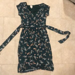 Stitch fix dress, dark green floral
